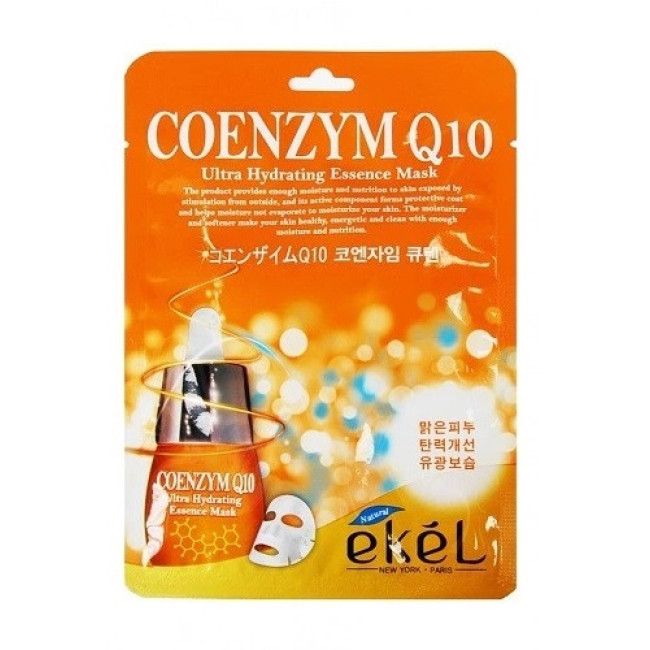 Тканинна маска EKEL Ultra Hydrating Essence Mask Pack Coenzym Q10, фото 1